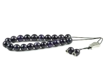 Amethyst Gemstone Greek Komboloi Worry Beads|10mm