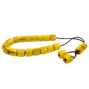 Yellow Greek Komboloi Quality Acrylic Worry Beads Anti Stress Relieve Beads Anxiety Beads