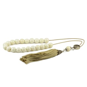 White Camel Bone Greek Komboloi Worry Beads Stress Relieve Beads