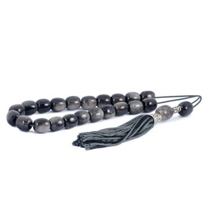 Grau Obsidian Edelstein Sorgenperlen griechischen Komboloi