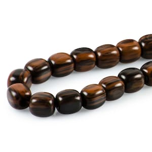 Brown Obsidian Greek Komboloi Worry Beads212 Beads 12x11mm Anti Stress Relieve Beads Anxiety Beads image 2