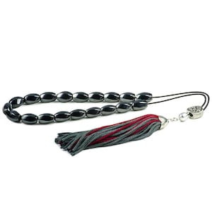 Swirl Oval Hematite Gemstone Greek Komboloi Worry Beads