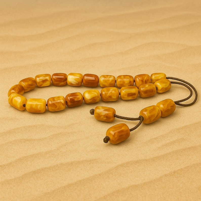 Amber Acrylic Greek Komboloi Worry Beads: Anti-Stress Anxiety Relief image 7