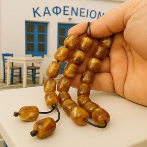 Amber Acrylic Greek Komboloi Worry Beads: Anti-Stress Anxiety Relief image 2