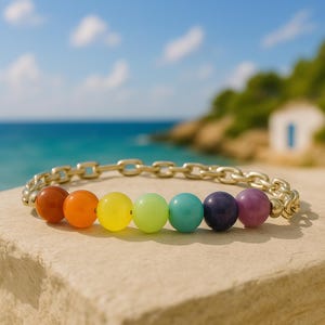 Stainless Steel 7 Chakra Jasper Carnelian Agate Jade Turquoise Sodalite Amethyst Natural Gemstone Unisex Bracelet