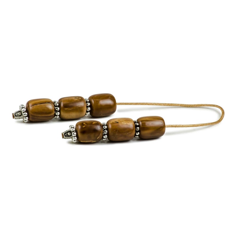 Kook Wood Greek Worry Beads Begleri 15x12mm Cuentas griegas para aliviar el estrés imagen 1