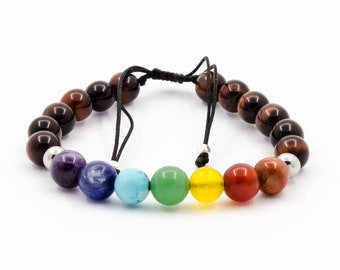 7 Chakra Gemstone Bracelet: Unisex Healing Jewelry