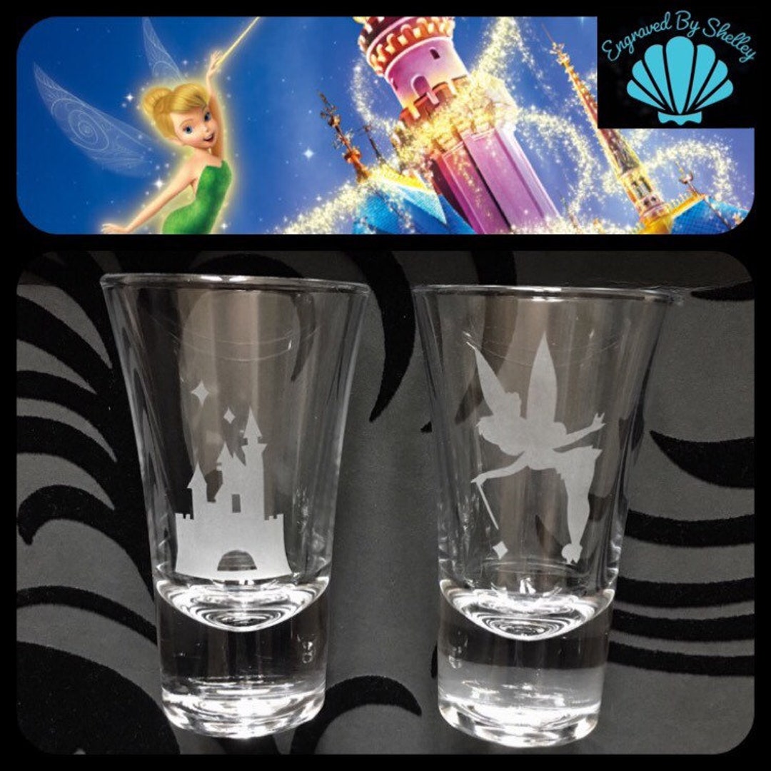 Personalised Tinkerbell Shot Glasses. Set of 2 Totally Etsy UK