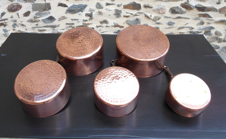 Havard Copper Pans Series of 5 4983g 1.4mm Copper Pans Amazing set of 5 Vintage Havard 2MM