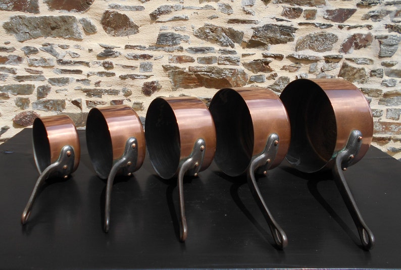 Havard Copper Pans Series of 5 4983g 1.4mm Copper Pans Amazing set of 5 Vintage Havard 2MM