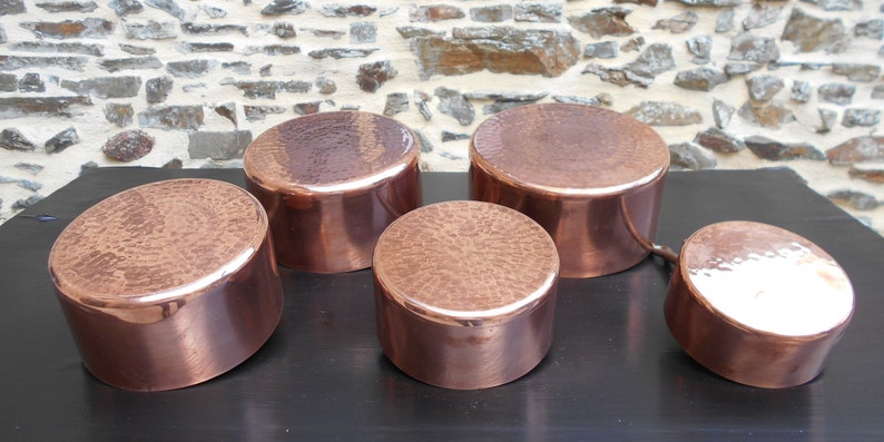 Havard Copper Pans Series of 5 4983g 1.4mm Copper Pans Amazing set of 5 Vintage Havard 2MM