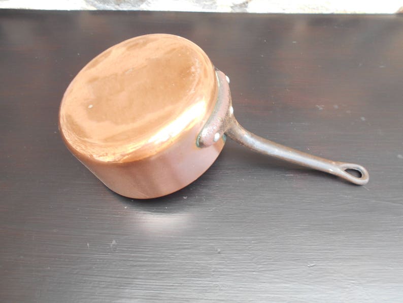 Vintage Tupperware Copper Pan with a wrought Iron handle Tupperware Copper Pan