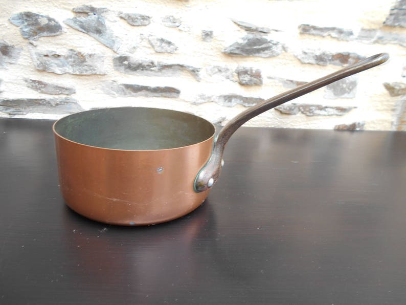 Vintage Tupperware Copper Pan with a wrought Iron handle Tupperware Copper Pan