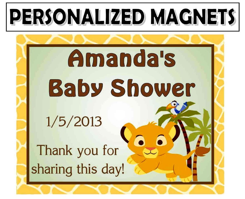 15 Lion King Baby Simba Baby Shower Favors Personalized Etsy