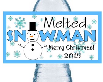 Melted snowman labels free