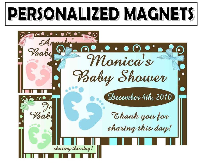 15 Baby Shower Favors Personalized Magnets Etsy