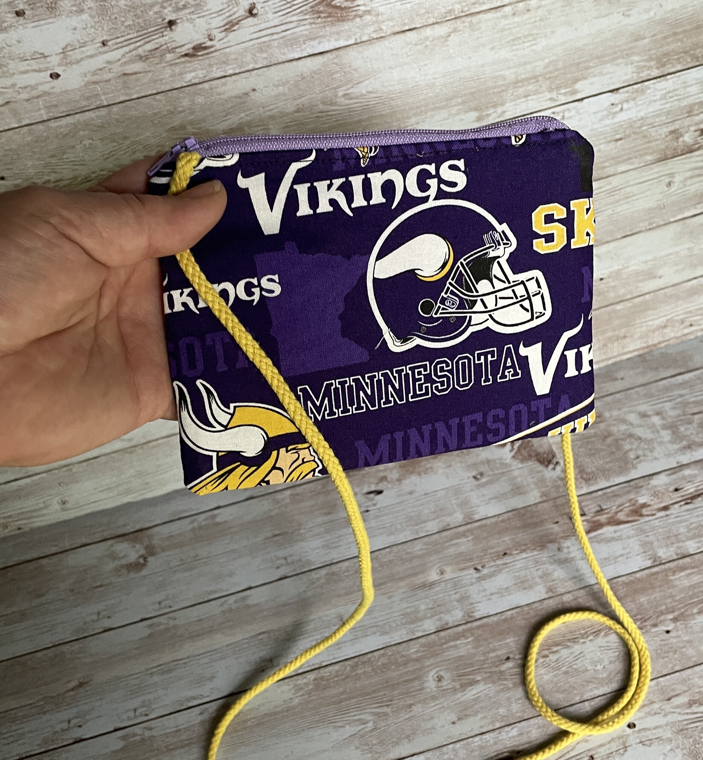 Minnesota Vikings Team Stripe Clear Crossbody Bag FOCO