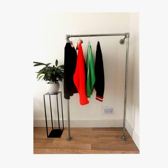 Industrial Galvanised Pipe Clothing Rack - Wardrobe - Clothes Storage - Garment Rack - Closet - FREE POSTAGE