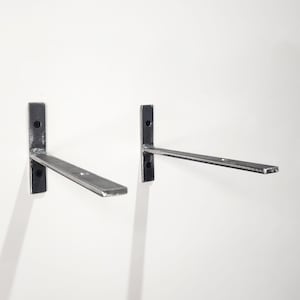 Soporte de estantería - Soporte de estantería metálica - Soporte de estantería minimalista - Industrial - Rústico - Soporte de estante de acero crudo