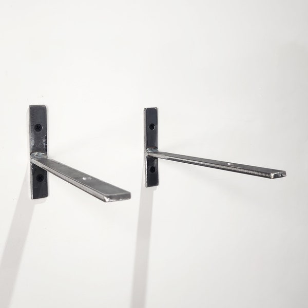 Shelving Bracket - Metal Shelving Bracket - Minimalistic Shelving Bracket - Industrial - Rustic - Raw Steel Shelf Bracket