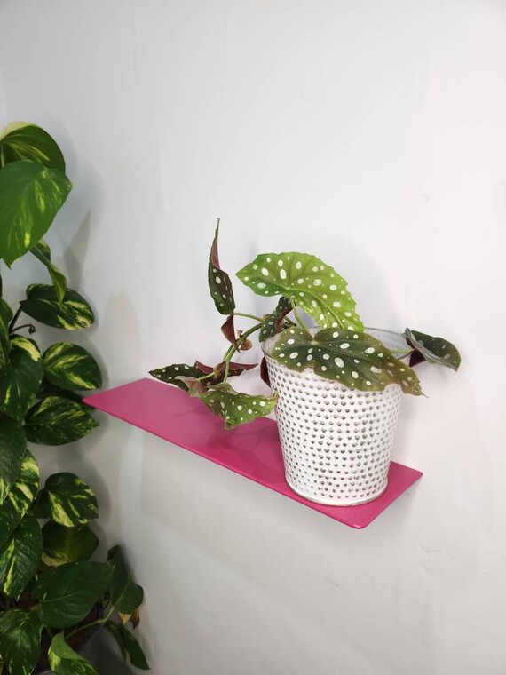 Coloured Metal Shelf - Minimalistic Shelf - Contemporary Shelving - Floating Shelf - Red Blue Green Yellow Pink