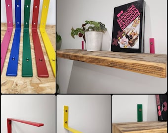 Colourful Shelving Brackets - Industrial Shelving Brackets - L Brackets - Shelf Brackets - Variety Of Sizes And Colours