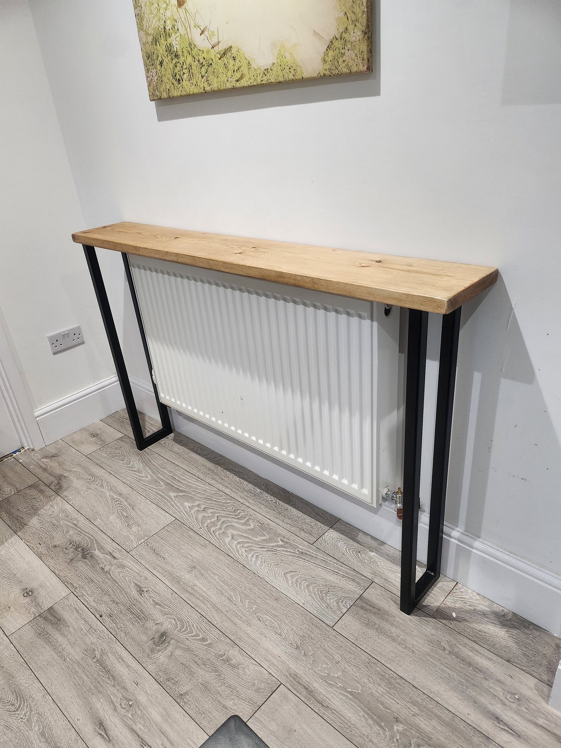 Console Radiator Cover Rustic Radiator Cover With Industrail Steel Legs - Consol Table - NEXT ...