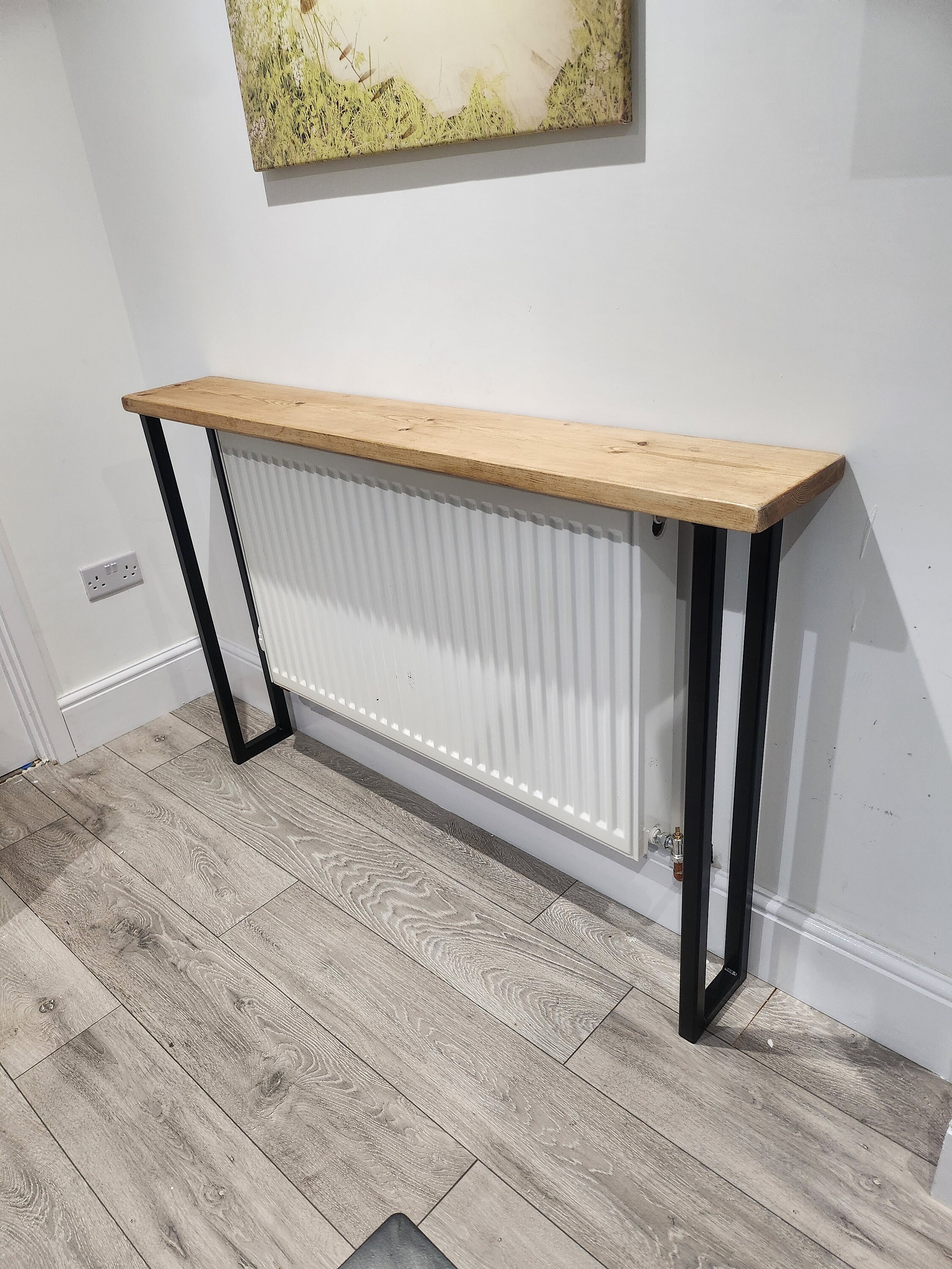 Console Covering Radiator Rustic Radiator Cover With Industrail Steel Legs - Consol Table - NEXT ...