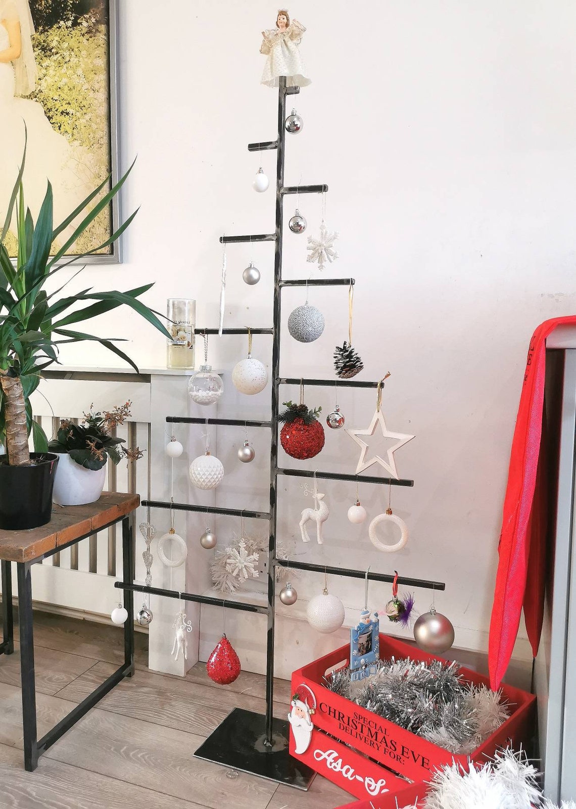 Modern Metal Christmas Tree Free Standing Xmas Tree Etsy UK