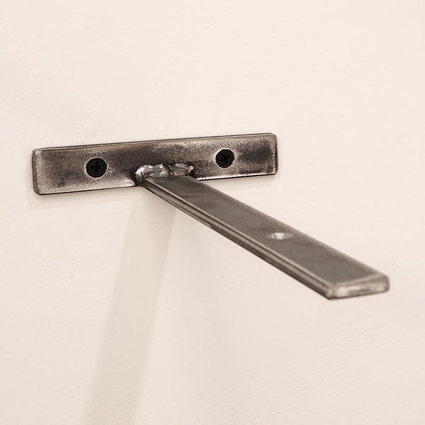 Shelving Bracket - Metal Shelving Bracket - Minimalistic Shelving Bracket - Industrial - Rustic - Raw Steel Shelf Bracket