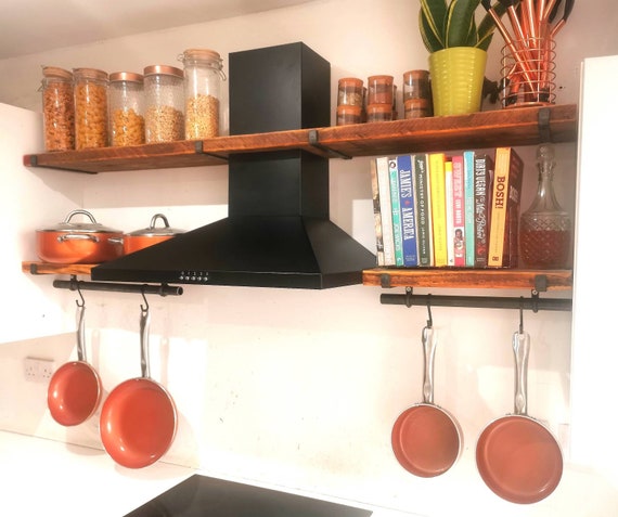 2x soportes para baldas LICHTENBERG Soporte de estante de metal para  montaje en pared flexible Soporte de estante estante de pared estante  flotante estrecho estantería de oficina de cocina -  México