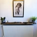Rustic Radiator Shelf / Cover - Reclaimed Scaffold Board 13cm Shelf with Heavy Duty J Brackets - Console Table