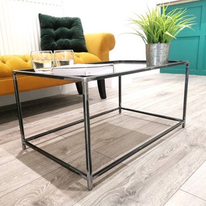 Super Modern Steel Coffee Table - Industrial Metal Coffee Table - Raw Steel Table - Handmade