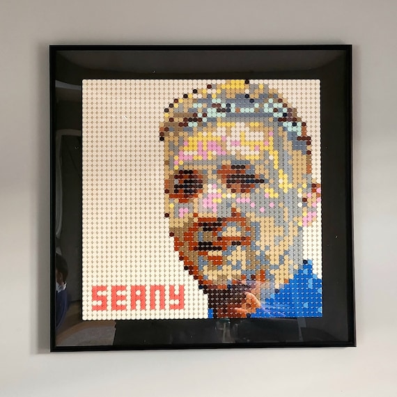 Personalised Building Brick Portrait - Framed - Portraits