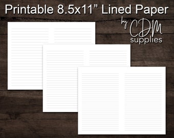 narrow lined paper etsy