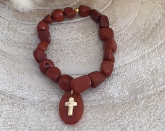 Bracelet Cross Jaspes