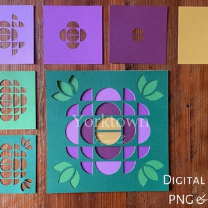 Layer SVG, Barn Quilt SVG, Flower SVG, Cricut Svg, Silhouette Svg, Farmhouse Svg, 3D