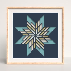 3D Woven Star Barn Quilt SVG Template: Cricut & Silhouette (Digital Download)