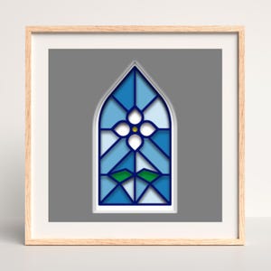 Vetrata SVG: modello 3D per finestra di chiesa (download digitale)