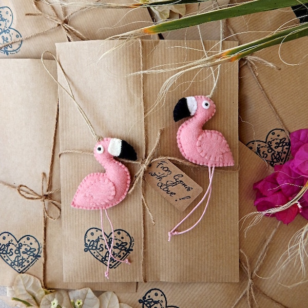 Flamingo ornaments.Two flamingo ornaments.Sweet couple from Cyprus.Pink flamingo ornaments.From Cyprus with Love