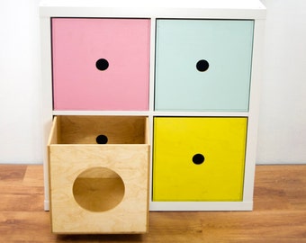 EXPECTIT CAT - wooden box / insert for shelf / cabinet ikea expedit kallax