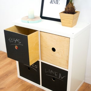 Expedit Shelf Insert EXPECTIT CHALK - Wooden Box / Insert for Shelf / Cabinet Ikea Expedit ...