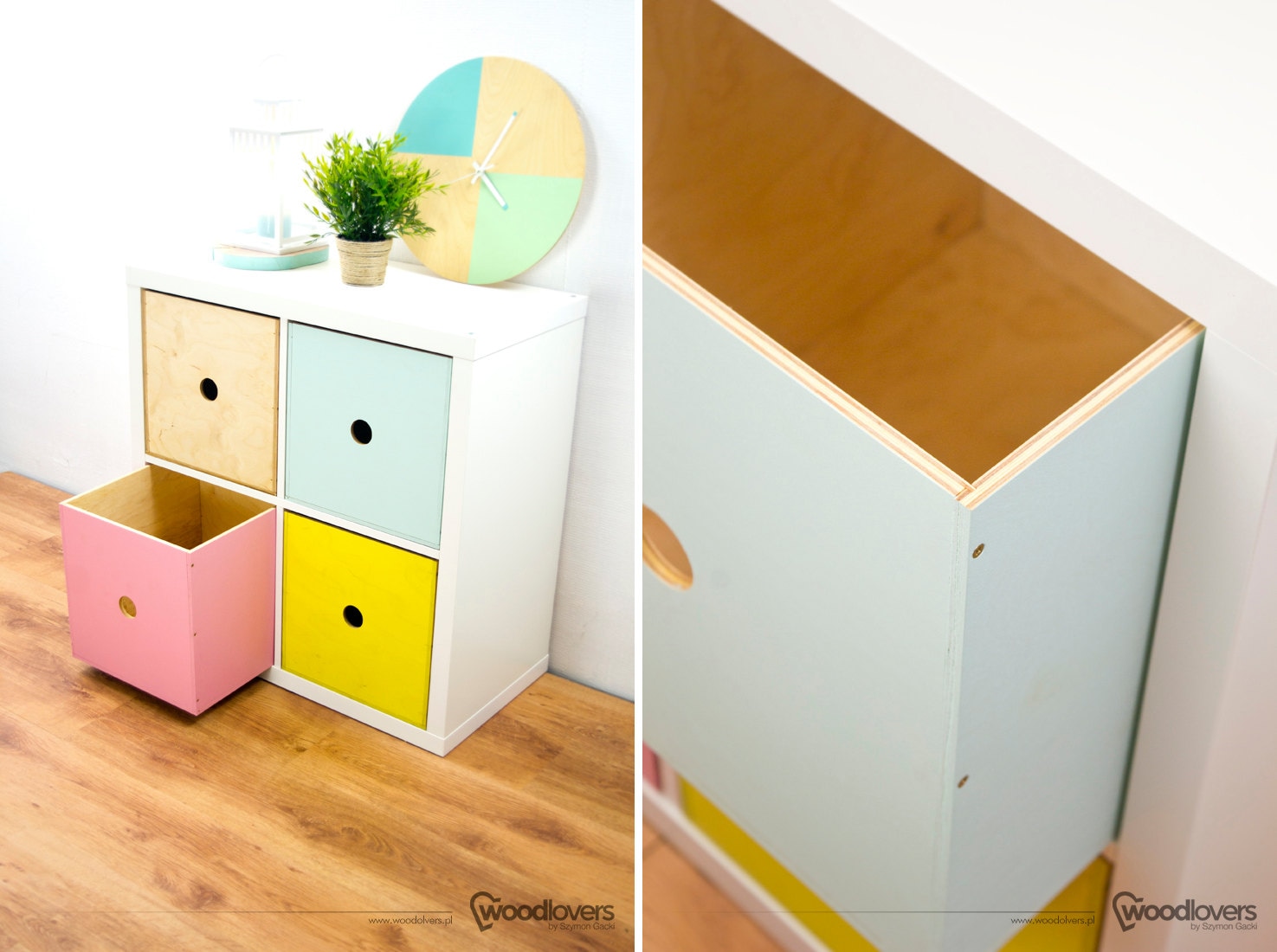 Expedit Shelf Insert EXPECTIT 1/2 - Wooden Box / Insert for Shelf / Cabinet Ikea Expedit ...