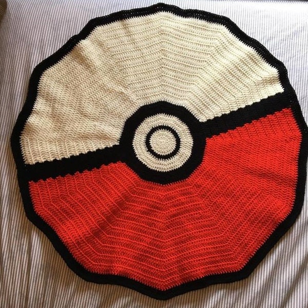 CUSTOM order this Pokeball Blanket/  Adult Child or Baby Size