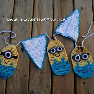 Minion Bunting Pattern/ Crochet pattern/ PDF Download