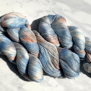 Hand Dyed Lace Weight Baby Alpaca/Silk Yarn