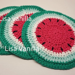 Watermelon Dishcloth Pattern Crochet Pattern