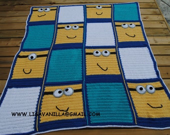 Minion Blanket PATTERN/ Crochet PATTERN/ PDF Download