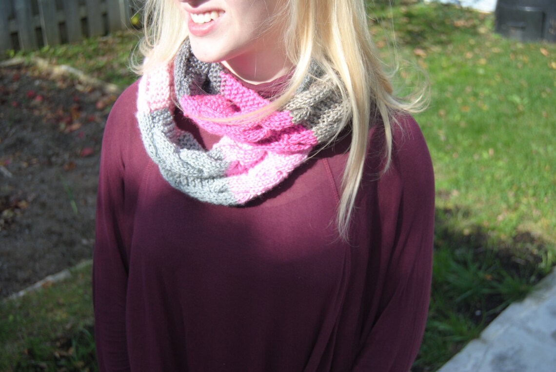Infinity Cowl PDF Download Knitting Pattern Etsy Mobius scarf knitting pattern