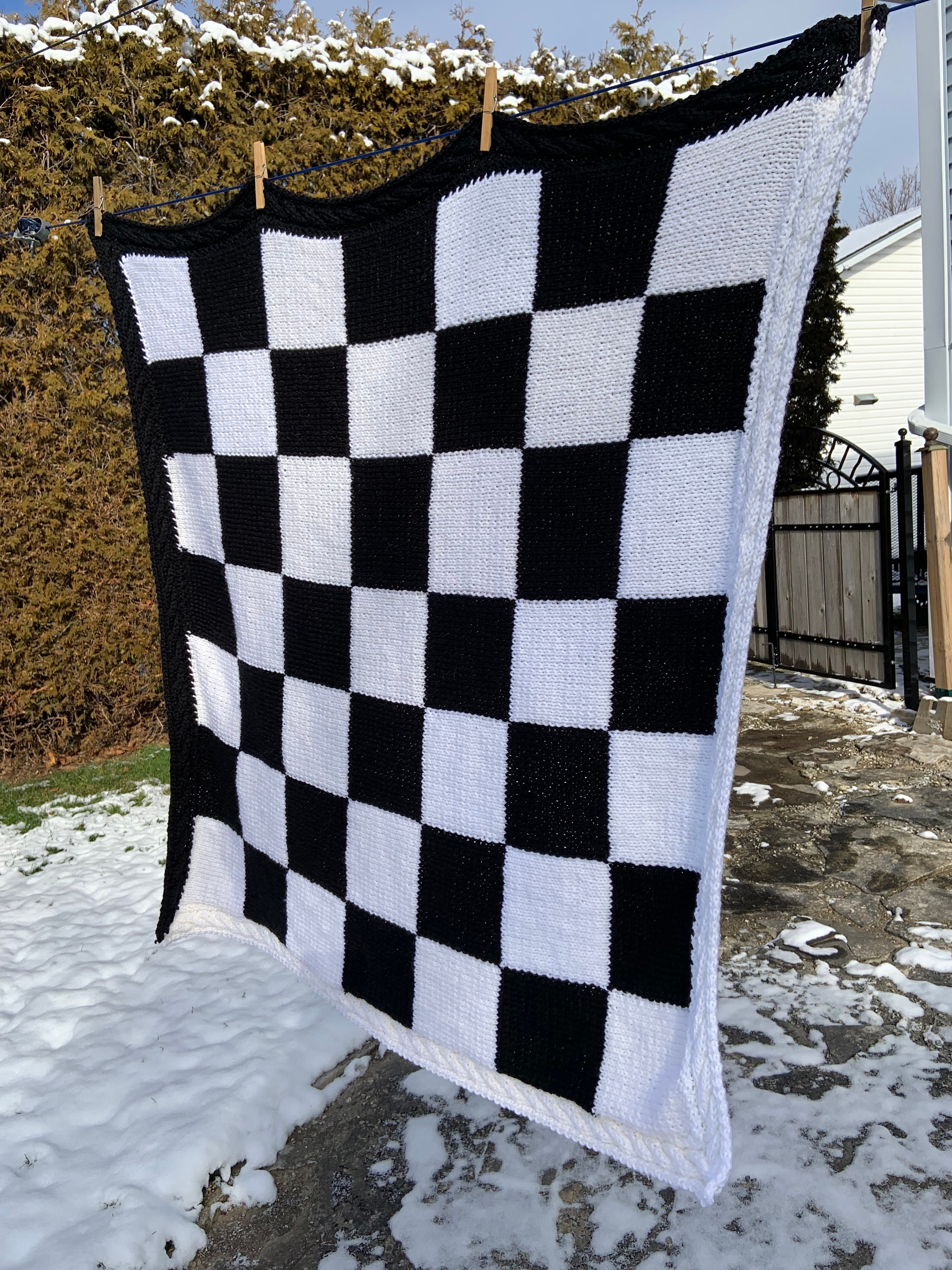 Black checkered blanket new arrivals